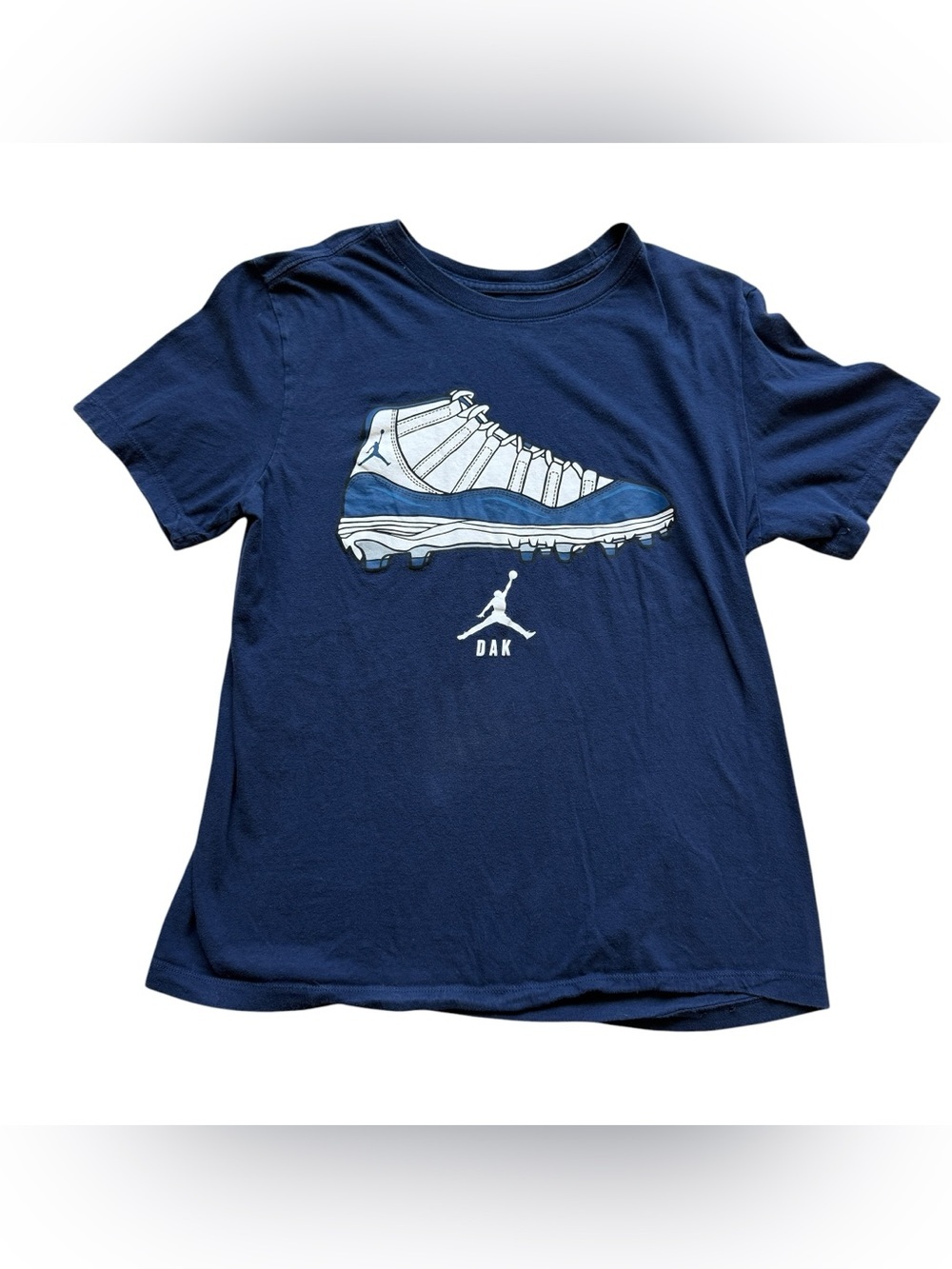 Jordan Brand Dak Prescott Dallas Cowboys Kicks Graphic Tee Navy M Game Day NFL